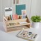 Martha Stewart Weston Wooden Desktop Organizer Caddy W/Open Lower Storage Compartment, Paulownia Wood, Light Natural LY-E20615-NAT-MS - alternate 1